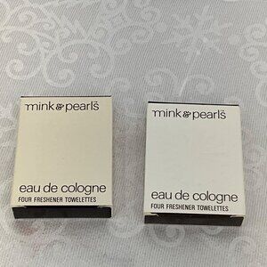Mink & Pearls Eau De Cologne Freshener Towelettes 2 Boxes Included